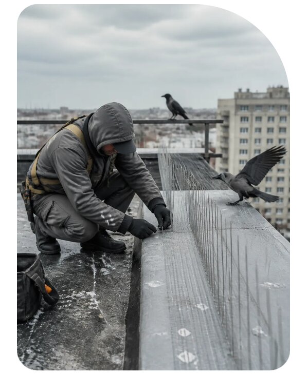Защита от ворон под ключ в Ангарске по цене от 5137 р. | Сенат-Нгр
